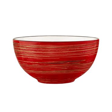 Wilmax Porzellanschüssel, rot, 14 cm Durchmesser, 600 ml