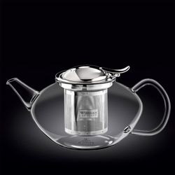 Wilmax Teekanne 1550 ml mit herausnehmbarem Filter aus Glas