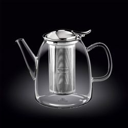 Wilmax Teekanne 1450 ml aus hitzebeständigem Glas mit Filter