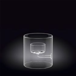 Wilmax Teelichthalter aus Glas für 1 Teelicht, 9 cm