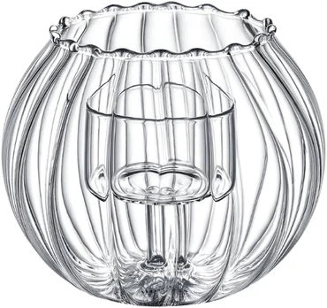 Wilmax Teelichthalter aus Thermoglas 12 x 10 cm