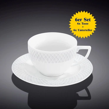 Wilmax Cappucino Cup 170 ml & Saucer (Set of 6)