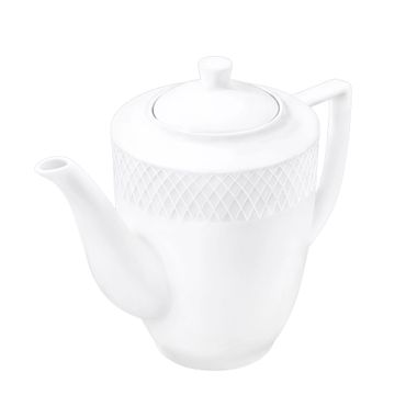Wilmax Porzellan Kaffeekanne 750 ml Weiß