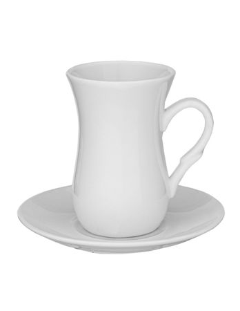 Wilmax Teetassen & Untertassen Set, 6er Set, Porzellan