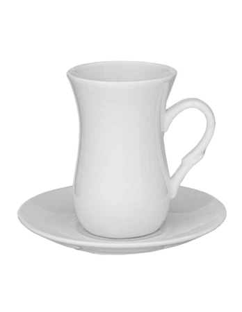 Wilmax Teetassen & Untertassen Set, 6er Set, Porzellan