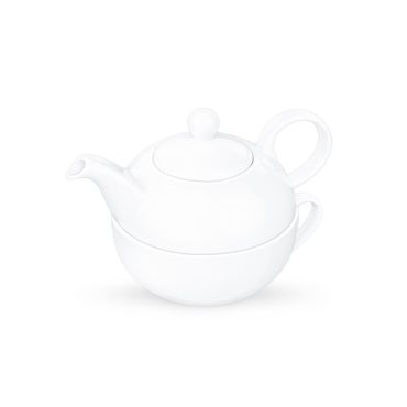 Wilmax Porzellan Teekannen- & Tassen-Set, 375 & 340 ml