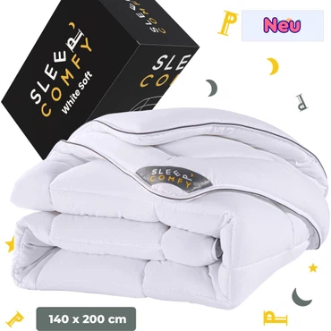 Sleep Comfy White Soft Series - 4-Jahreszeiten Einzeldecke, Antiallergisch