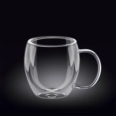 Wilmax Doppelwandiger Glasbecher 400 ml Transparent WL-888748/A, Volumen: 400ml