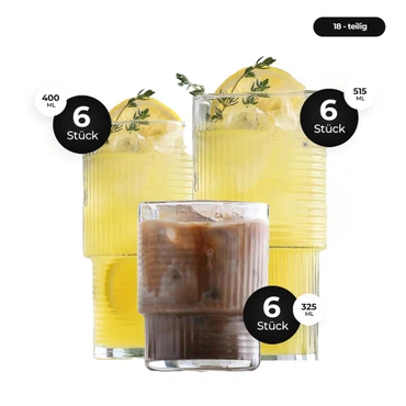 LAV Helen Gläser-Set –18-Teilig (325ml, 400ml, 515ml)