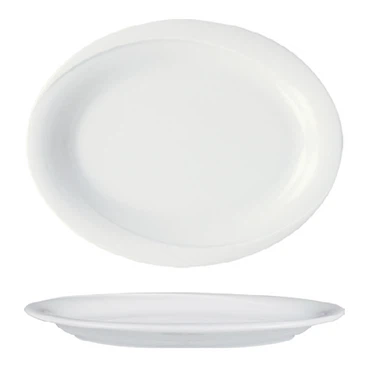 GÜRAL X-TANBUL Professional Teller oval, Porzellan, 29x23cm, weiß
