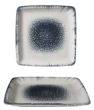 GÜRAL  Antares Orlando Professional Teller flach, Bone Porzellan, 19x19cm, quadratisch, creme