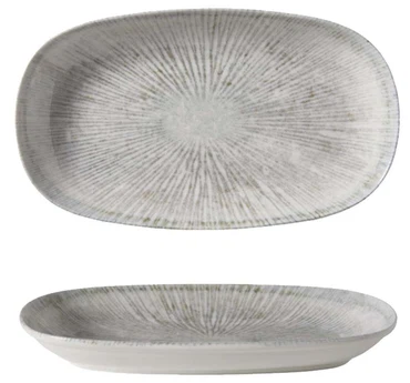 GÜRAL Arnim EO Professional ovaler Teller, Bone Porzellan, Ø 29x17cm, creme