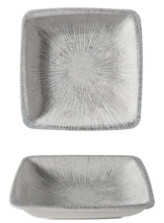 GÜRAL Arnim Orlando Professional Teller, Bone Porzellan, 19x19cm, quadratisch, tief, creme