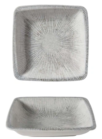 GÜRAL Arnim Orlando Professional Teller, Bone Porzellan, 19x19cm, quadratisch, tief, creme