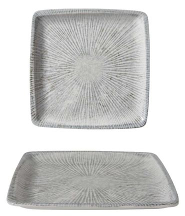 GÜRAL Arnim Orlando Professional Teller, Bone Porzellan, 19x19cm, quadratisch, flach, creme