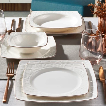 GÜRAL Vivente Tafelservice, 24-tlg., 6 Personen, Porzellan, Elegant