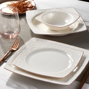 GÜRAL Vivente Tafelservice, 30-tlg., 6 Personen, Porzellan, Elegant