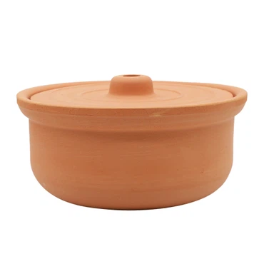 Viapot Medium 2500 ml - Natur - Terrakotta-Schmortopf mit Deckel - 24×12 cm