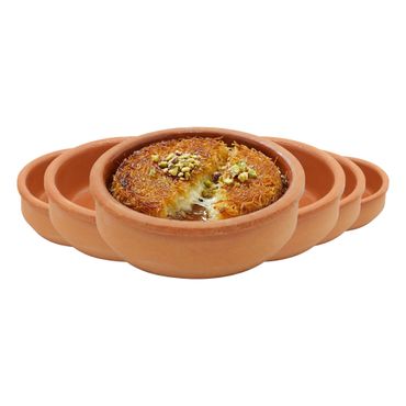 Viapot ANADOLU 6er Set - 250 ml - Innen Braun Glasiert - Terrakotta-Schalen - 12×4 cm