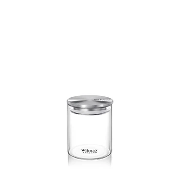 Wilmax Vorratsglas mit Metalldeckel – 2000 ml (10 × 30,5 cm), Volumen: 760ml