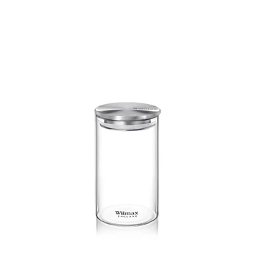 Wilmax Vorratsglas mit Metalldeckel – 2000 ml (10 × 30,5 cm), Volumen: 1100ml