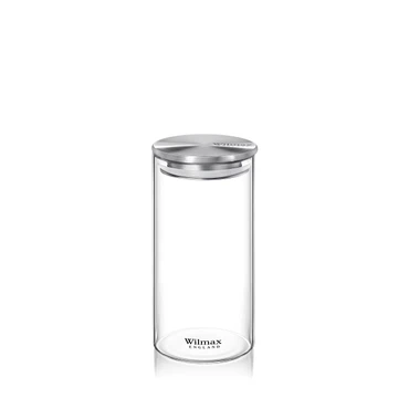 Wilmax Vorratsglas mit Metalldeckel – 2000 ml (10 × 30,5 cm), Volumen: 1300ml
