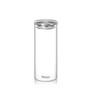 Wilmax Vorratsglas mit Metalldeckel – 2000 ml (10 × 30,5 cm), Volumen: 1600ml