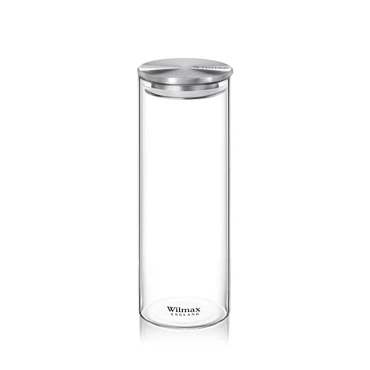Wilmax Vorratsglas mit Metalldeckel – 2000 ml (10 × 30,5 cm), Volumen: 1800ml