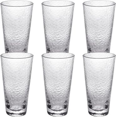 Wilmax Hammered Thermoglas Trinkglas , Volumen: 320ml