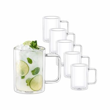 Wilmax Doppelwandiger Becher 400 ml Transparent WL-888720/A, Volumen: 400ml