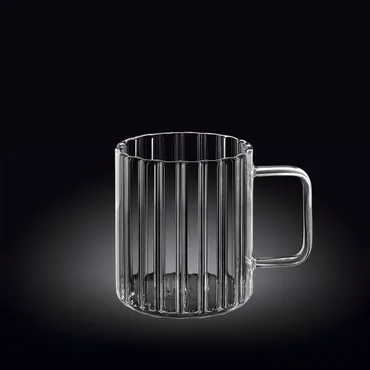 Wilmax Glas mit Henkel 550 ml Borosilikatglas WL-888618/A, Volumen: 400ml