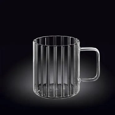 Wilmax Glas mit Henkel 550 ml Borosilikatglas WL-888618/A, Volumen: 550ml