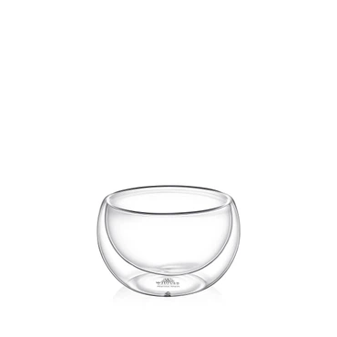 Wilmax Doppelwandige Thermoglas-Schale – 250 ml (8 fl oz), Volumen: 250ml