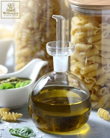 Wilmax Ölflasche aus Glas mit Ausgießer – 500 ml (17 fl oz), Volumen: 500ml