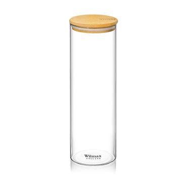 Wilmax Vorratsglas mit Bambusdeckel , Volumen: 2000ml