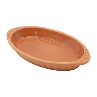 Viapot KILIS Medium 600 ml - Innen Braun Glasiert - Terrakotta-Auflaufform - 28×15,5×4,5 cm