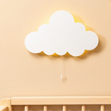 Cozy Collections LED-Sternen-Nachtlicht aus Naturholz – Rosa Stern / Wolken-Set (LED, Batteriebetrieb)