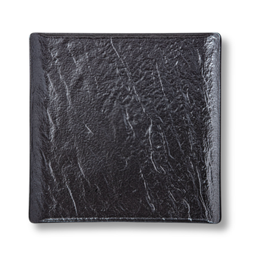 Wilmax Quadratische Platte SlateStone Schwarz 27 x 27 cm Porzellan WL-661107/A