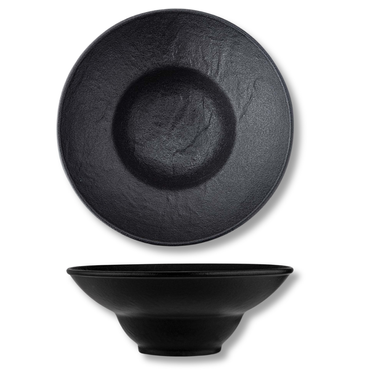 Wilmax Tiefer Teller SlateStone Schwarz 22.5 cm 1100 ml Porzellan WL-661113/A