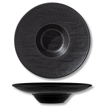Wilmax Tiefer Teller SlateStone Schwarz 27 cm 250 ml Porzellan WL-661116/A