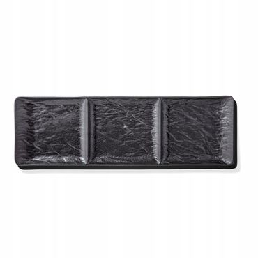 Wilmax Rechteckige Schale SlateStone Schwarz 40.5 x 13 cm Porzellan WL-661136/A