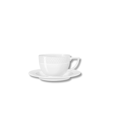 Wilmax Tasse mit Untertasse 90 ml Weiß Porzellan WL-880101400/AB