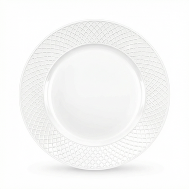 Wilmax Diamond Servierplatte rund 30,5 cm Weiß Porzellan