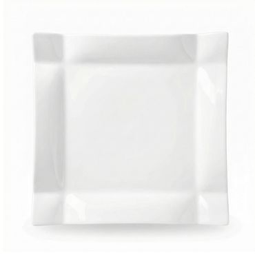 Wilmax Servierplatte 29 x 29 cm aus Porzellan, Weiß WL-991233/A