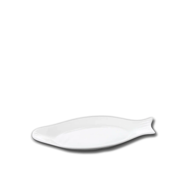 Wilmax Fischplatte 25.5 cm aus Porzellan Weiß WL-992007/A