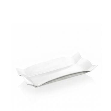 Wilmax Servierplatte 25 x 12 cm aus Porzellan, Weiß WL-992582/A