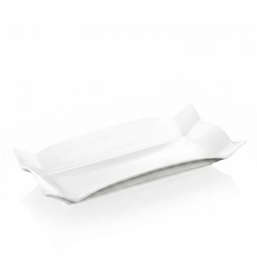 Wilmax Servierplatte 31.75 x 15.24 cm aus Porzellan, Weiß WL-992583/A