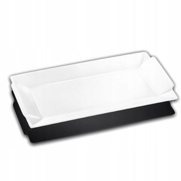 Wilmax Servierplatte 40 x 20 cm aus Porzellan, Weiß WL-992648/A