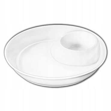 Wilmax Servierplatte 25.5 cm aus Porzellan, Weiß WL-992658/A