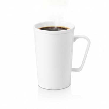 Wilmax Becher 420 ml Weiß Porzellan für Kaffee und Tee WL-993089/A